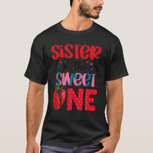 Camiseta Irmã Da Doce Família De Aniversário De Morango