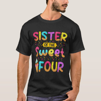 Camiseta Irmã Da Doce Garota 4.º Aniversário Do Cre