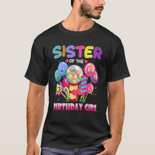 Camiseta Irmã Da Docinho De Aniversário Família Kandy M