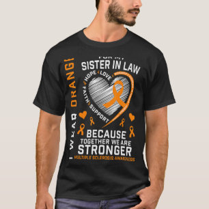 Camiseta Irmã Da Faixa Laranja Em Lei Esclerose Múltipla