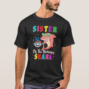 Camiseta Irmã Da Família Aniversário Do Tubarão