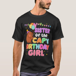 Camiseta Irmã Da Família Capy Birthday Girl Capybara P