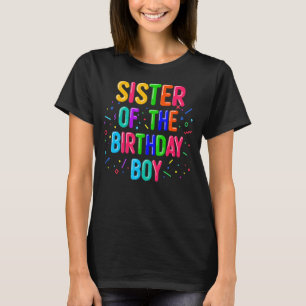 Camiseta Irmã da Família do Balão do Garoto de Aniversário