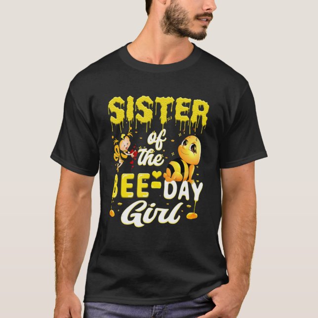 Camiseta Irmã Da Festa De Colmeia Da Bee Day (Frente)