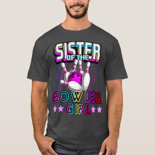 Camiseta Irmã da Garota Bowler Correspondendo à Boliche da