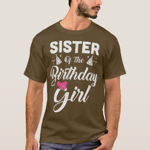 Camiseta Irmã da Garota de Aniversário Família Corresponden