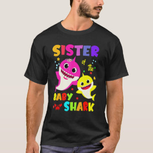Camiseta Irmã Da Mãe Da Família De Tubarões Irmã Aniversári