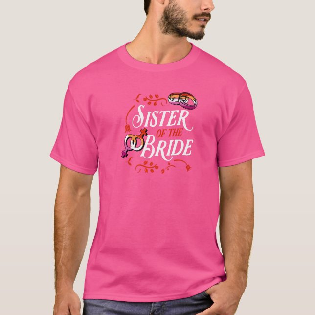 Camiseta Irmã Da Noiva Que Corresponde À Festa de casamento (Frente)