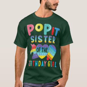 Camiseta irmã da Pop de Birthday Girl It Unicorn Birthda