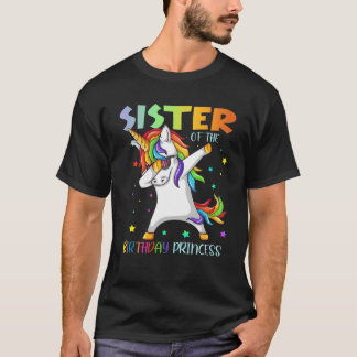 Camiseta Irmã Da Princesa de Aniversário A Bater Unico