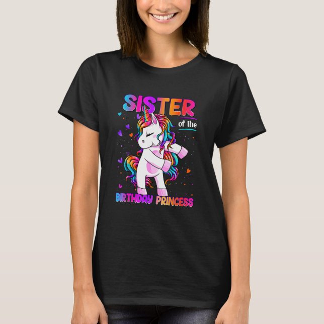 Camiseta Irmã da Princesa de Aniversário Bing Unico (Frente)