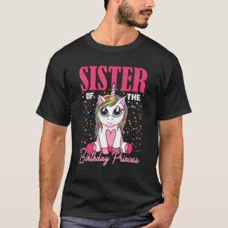 Camiseta Irmã Da Princesa De Aniversário Promovida Para Big