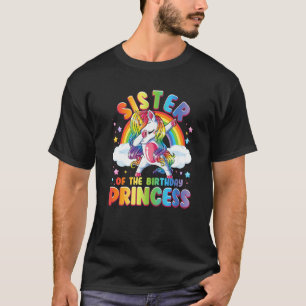 Camiseta Irmã Da Princesa De Aniversário, Unicórnio, Corres