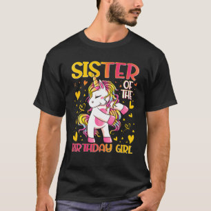 Camiseta Irmã Da Rapariga De Aniversário A Bater Na Irmã Un
