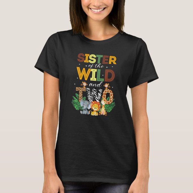 Camiseta Irmã Da Selva Safari De Dois Jardins Zoológicos (Frente)