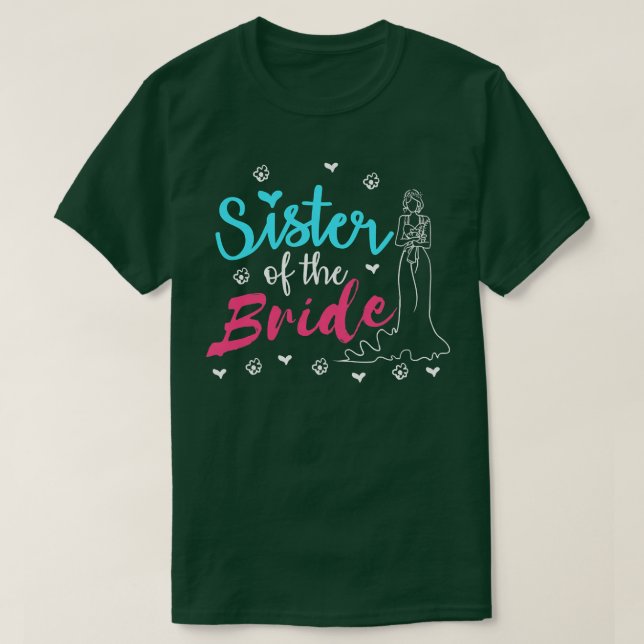 Camiseta Irmã Da Trabalho de arte Para Um Casamento (Frente do Design)