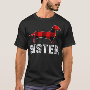 Camiseta Irmã Dachshund Dog Matching Family Pajama