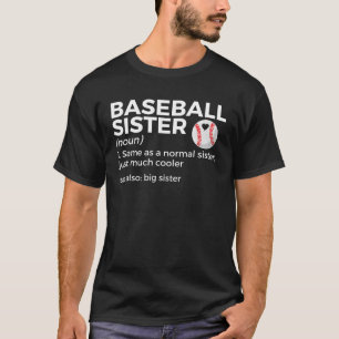 Camiseta Irmã de Definição de Baseball Irmã Grande