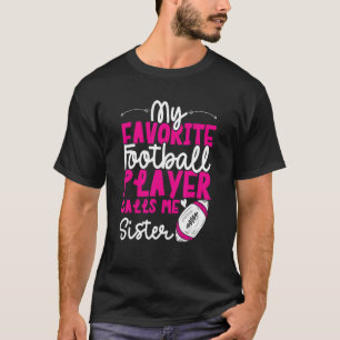 Camiseta Irmã de Futebol do Jogador de Futebol