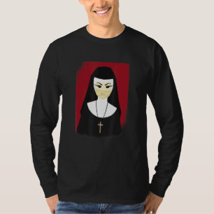 Camiseta Irmã de Halloween Assustadora Roupa de Festa Assus