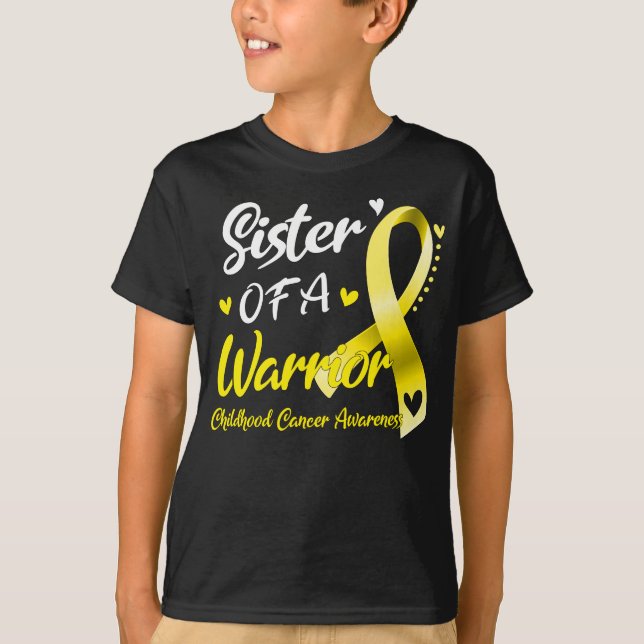 Camiseta Irmã de Um cancer de Infância guerreiro  (Frente)