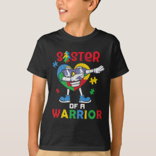 Camiseta Irmã De Um Guerreiro Crianças Autistas Sensibiliza