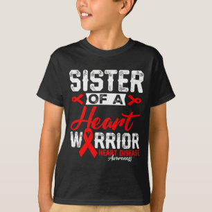 Camiseta Irmã de um Guerreiro do Coração Doença Cardíaca Fi