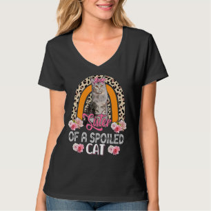 Camiseta Irmã De Uma Flor De Gato Malhado Flores Leopardo R