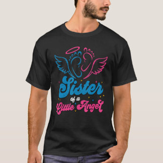 Camiseta Irmã De Uma Pequena Gravidez Anjo E Perda De Crian