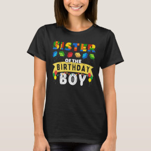 Camiseta Irmã do aniversariante Building Blocks Mestre