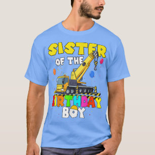 Camiseta Irmã Do Aniversário Da Família De Caminhões De Cra