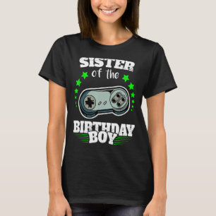 Camiseta Irmã Do Aniversário Do Jogo De Aniversário