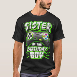 Camiseta Irmã do Aniversário que bate com o jogador de v