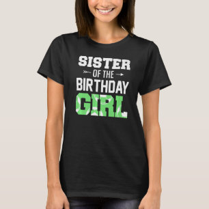 Camiseta Irmã Do Aniversário Rapariga Da Família De Futebol
