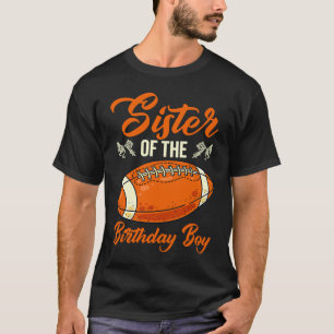 Camiseta Irmã Do Bairthday Boy Tackle Quarter