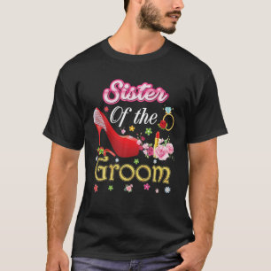 Camiseta Irmã Do Calçado Rosa Flor Feliz Casamento