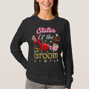 Camiseta Irmã Do Calçado Rosa Flor Feliz Casamento
