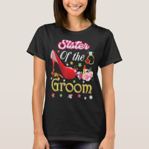 Camiseta Irmã Do Calçado Rosa Flor Feliz Casamento