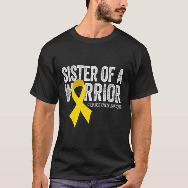 Camiseta Irmã do Cancer de Guerra da Infância Ri (Frente)