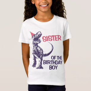 Camiseta Irmã do chapéu do partido de T-Rex do dinossauro