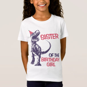 Camiseta Irmã do chapéu do partido de T-Rex do dinossauro
