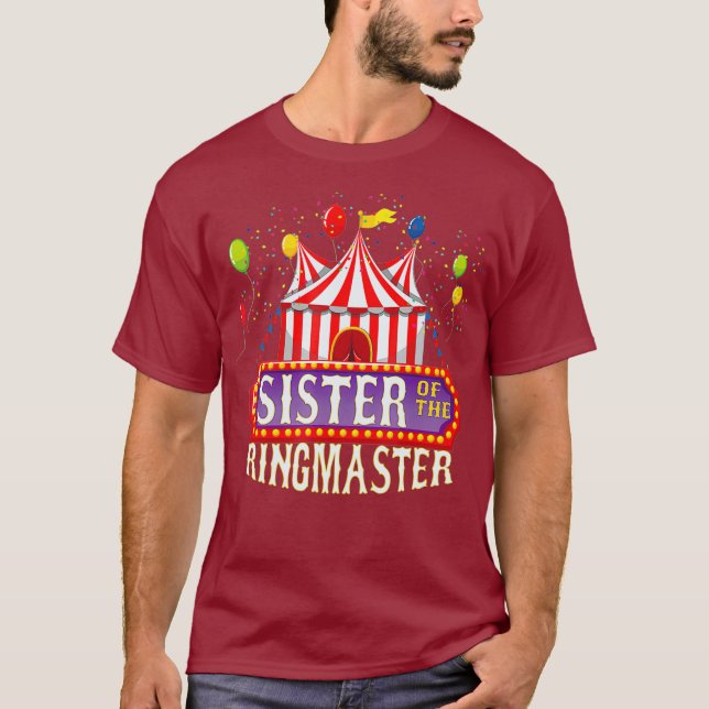 Camiseta Irmã Do Circo Birthday Ringmaster Kids (Frente)