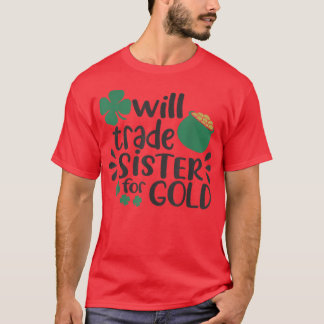 Camiseta Irmã Do Comércio De Piadas Familiares Para Dourada