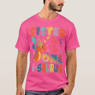 Camiseta Irmã Do Dinossauro segundo aniversário A-Saurus P