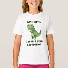 Camiseta Irmã do Explorador de Dinossauros Festa de Anivers