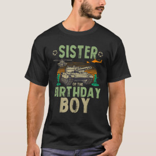 Camiseta Irmã do Fama do Exército de Meninos de Aniversário