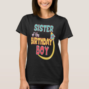 Camiseta Irmã Do Foguete Espacial Birthday Correspondente A