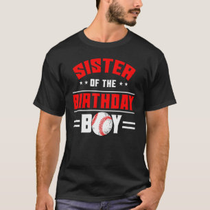 Camiseta Irmã Do Garoto De Aniversário Família Tema De Base