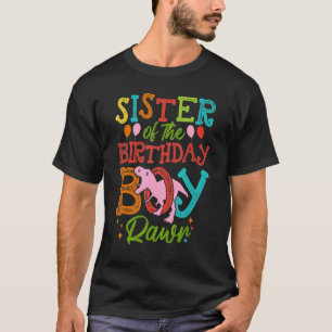 Camiseta Irmã Do Garoto Rawr Rex Dinossauros Gir