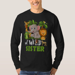 Camiseta Irmã Do Jardim Zoológico Selvagem Safari Anim
